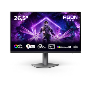 AOC Gaming OLED monitor 26,5" AG276QKD2 2560x1440, 16:9, 1000cd/m2, 0,03ms, HDMI/DisplayPort/2xUSB, áll.mag., pivot