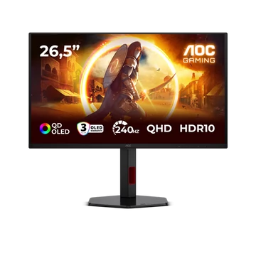 AOC Gaming OLED 240Hz monitor 26,5" Q27G4ZDR 2560x1440, 16:9, 400cd/m2, 0,03ms, DisplayPort/2xHDMI/2xUSB-A/1xUSB-B