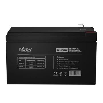APC (NJOY) GPL07122F Akkumulátor 12V, 22.72W, gondozásmentes T2/F2