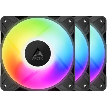 ARCTIC COOLING Rendszerhűtő Ventilátor P12 Pro A-RGB PWM Fekete, 12cm (3-PACK)