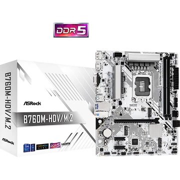 ASROCK Alaplap S1700 B760M-HDV/M.2 INTEL B760, mATX