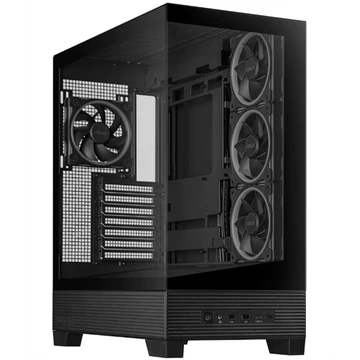 ASUS Ház A31 Plus, Tápegység nélkül, Fekete, Üvegfalú