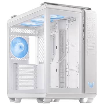 ASUS Ház TUF Gaming GT502 Plus, Tápegység nélkül, Fehér, Üvegfalú