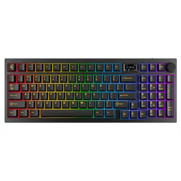 AVAX Vezetékes/Vezeték Nélküli Billentyűzet GM03 PRO USB, Fekete, Mechanikus, Yellow Switch, HUN