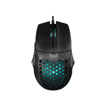 BARACUDA BGM-101B PENGUIN-B vezetékes gamer egér, 3600 dpi, rainbow MX8736B, fekete