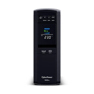 CYBERPOWER UPS gaming, 6xSCHU,2xUSB 1600VA 1600W 230V, színuszus szünetmentes tápegység,LINE-INTERAKTÍV, AVR, színes LCD