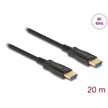 DELOCK kábel HDMI 2.1 male / male összekötő 48 Gbps aktív optikai 8K 60Hz 20m