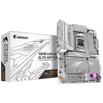 GIGABYTE Alaplap AM5 X870 AORUS ELITE WIFI7 ICE AMD X870, ATX