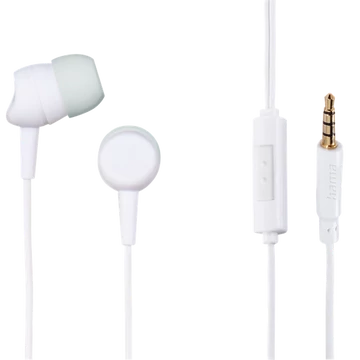 HAMA 184140, FÜLHALLGATÓ "INEAR EP" (MIKROFONNAL) SZTEREÓ, FEHÉR