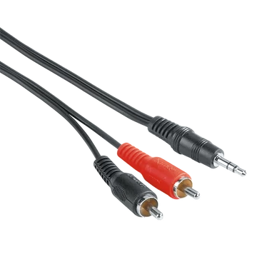 HAMA 205106, ECO 3,5MM JACK-2RCA ÖSSZEKÖTŐKÁBEL 2,0M, FEKETE