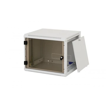 KELINE Faliszekrény 6U 600x595mm mély 19" Mély levehető és zárható oldalfalakkal
