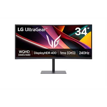 LG Ívelt 240Hz Gaming VA monitor 34" 34G630A, 3440x1440, 21:9, 300cd/m2, 1ms, DisplayPort/2xHDMI/USB, áll.mag.