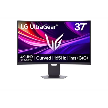 LG Ívelt Gaming 165Hz VA monitor 36,5" 37G800A, 3840x2160, 16:9, 400cd/m2, 1ms, DisplayPort/2xHDMI/USB, áll.mag.