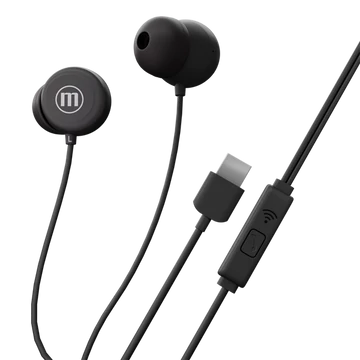 MAXELL Fülhallgató, IN-BAX, fekete, USB-C
