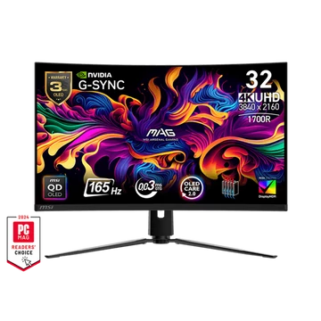 MSI Monitor GAMING MAG 321CUP QD-OLED Ívelt 31,5" UHD 3840x2160, 1700R, 165Hz, 0,03ms, 2x HDMI, DP, USB-C