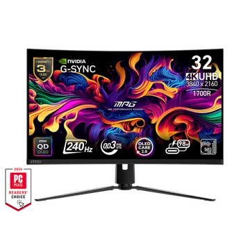MSI Monitor GAMING MPG 321CURX QD-OLED Ívelt 31,5" UHD 3840x2160, 1700R, 240Hz, 0,03ms, 2x HDMI, DP, USB-C