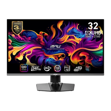 MSI Monitor GAMING MPG 321URX QD-OLED 31,5" UHD 3840x2160, 240Hz, 150000:1 CR, 250cd/m2, 0,03ms, 2x HDMI, DP, USB-C