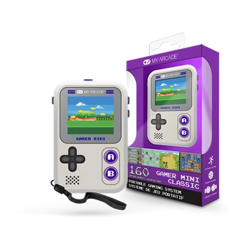 MY ARCADE Játékkonzol Gamer Mini Classic 160in1 Szürke &amp; Lila Hordozható, DGUN-3924