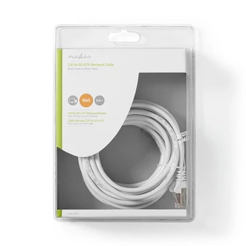 Nedis CCGB85121WT50  SF/UTP Cat5e patch kábel, RJ45, 10/100/1000 Mbit/s, hossz 5m