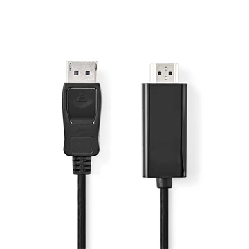 Nedis CCGL37100BK30 Displayport dugó - HDMI dugó kábel 1080p, 3m