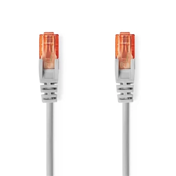 Nedis CCGL85230GY150 UTP Cat6 patch kábel, RJ45 aranyozott érintkezők, hossz 15m