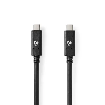 Nedis CCGW64750BK10 USB C - USB C (USB-C) kábel, USB 3.2 Gen 2, 100W, 4K@60Hz, 10 Gbps, hossz 1m