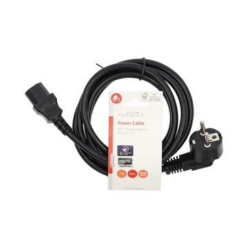 Nedis CEGL10015BK20 táp kábel IEC-320-C13, 3 x 1,5 mm, hossz 2m (IEC320-C13)