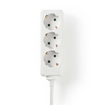 Nedis EXSO315F1WTB földelt 3 aljzatos elosztó, 1,5m, H05VV-F 3G1,5mm2, 3680 W | 16 A