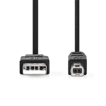 Nedis CCGL60100BK50 USB2.0, USB A - B kábel, 10W, hossz 5m