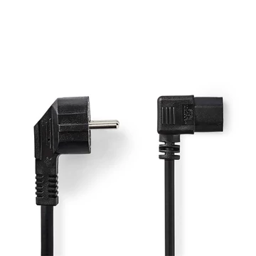 Nedis CEGL10020BK20 tápkábel IEC-320-C13, 3 x 0.75 mm, pipa csatlakozó, hossz 2m