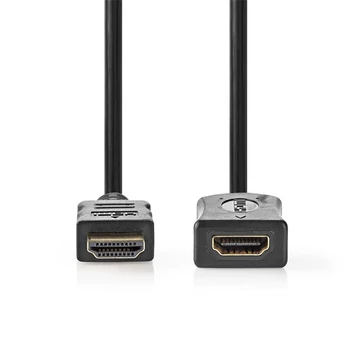 Nedis ultra HD HDMI hosszabbító (toldó) kábel CVGL34096BK30, HDMI dugó - aljzat, 4K@60Hz, ARC, 10,2 Gbps, 3 m