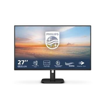 PHILIPS IPS monitor 27" 27E1N1100A, 1920x1080, 16:9, 250cd/m2, 4ms, VGA/HDMI, hangszóró, 100Hz
