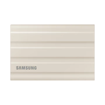 SAMSUNG Hordozható SSD T7 Shield, USB 3.2 Gen.2 (10Gbps), 2TB, Bézs