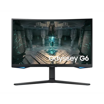 SAMSUNG Ívelt Gaming&amp;Smart 240Hz VA monitor 27" G65B, 2560x1440, 16:9, 350cd/m2, 1ms, DP/2xHDMI/2xUSB/LAN/WiFi/BT, Pivot