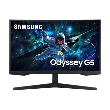 SAMSUNG Ívelt Gaming 165Hz VA monitor 27" G55C, 2560x1440, 16:9, 300cd/m2, 1ms, HDMI/DisplayPort