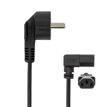 SBOX Kábel, CABLE C-13 PC - SCHUKO POWER, Angled 90°, 2 m