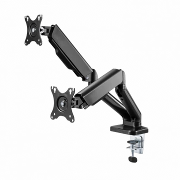 SBOX LCD-S024 Asztali dupla monitor tartó konzol, dönthető, forgatható, 13"-27", 100x100, max 6 kg