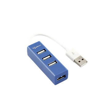 SBOX USB HUB, Kék, 4xUSB 2.0