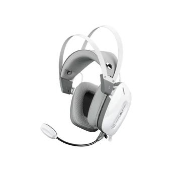 WHITE SHARK GH-2446W GOTTAN-W  vez.nélk. gamer fejhallgató mikrofonnal, fehér