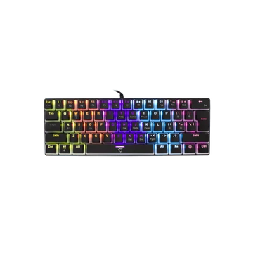 WHITE SHARK GK-2202-2B/BL-US ASHIKO-2/B/BL-US fekete mech.bill. angol, 61 kék kapcs.