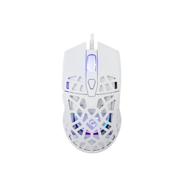 WHITE SHARK GM-5018W CARADOC-B 7D / 7200 dpi fehér RGB gamer egér