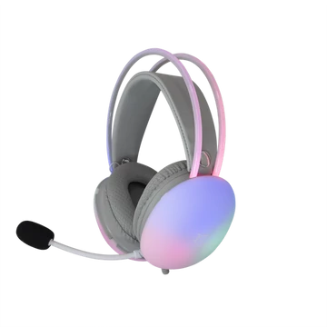 WHITE SHARK FIREFLY-W, GH-2342-W gamer fejhallgató, fehér/RGB, (3.5 Jack)