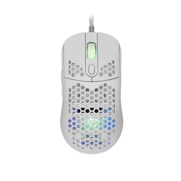 WHITE SHARK GM-5007W GALAHAD gamer egér, fehér, 6400 dpi