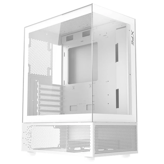 ADATA XPG Ház Midi ATX Invader X Mini, 5x120mm ARGB ventilátor, Tápegység nélkül, üvegfalú, fehér