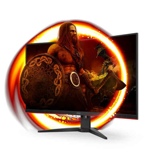 AOC Ívelt Gaming 240Hz VA monitor 31.5
