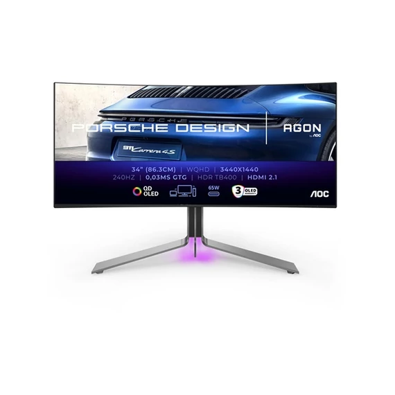 AOC Ívelt Gaming OLED 240Hz monitor 34
