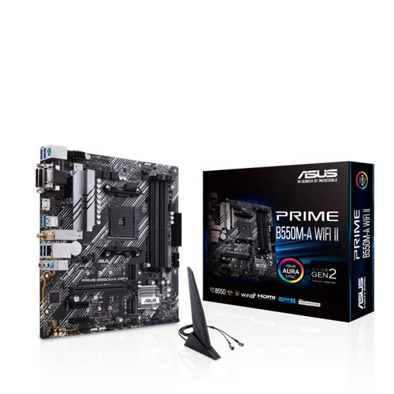 ASUS Alaplap AM4 PRIME B550M-A WIFI II AMD B550, mATX