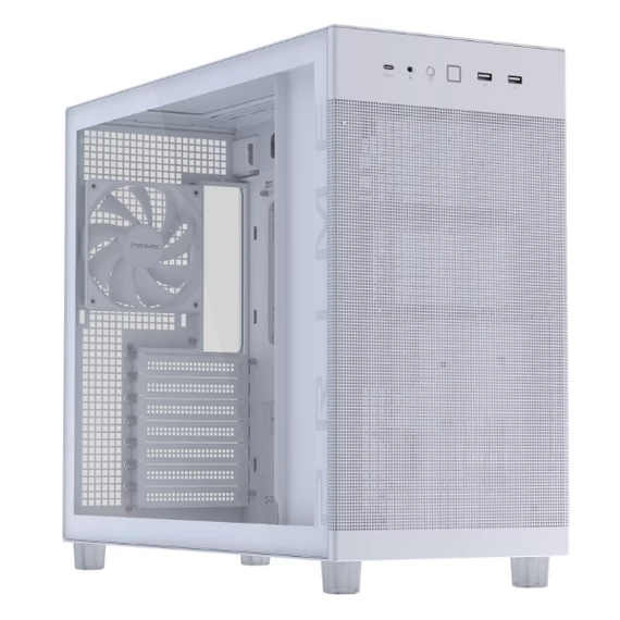 ASUS Ház Prime AP303, Tápegység nélkül, Fehér, Üvegfalú