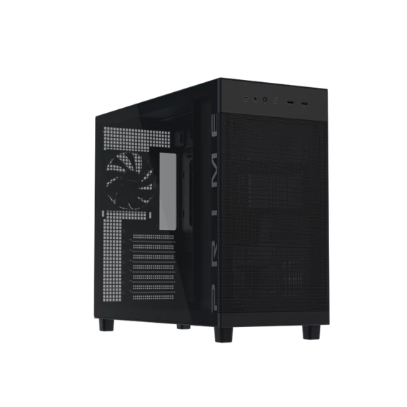 ASUS Ház Prime AP303, Tápegység nélkül, Fekete, Üvegfalú