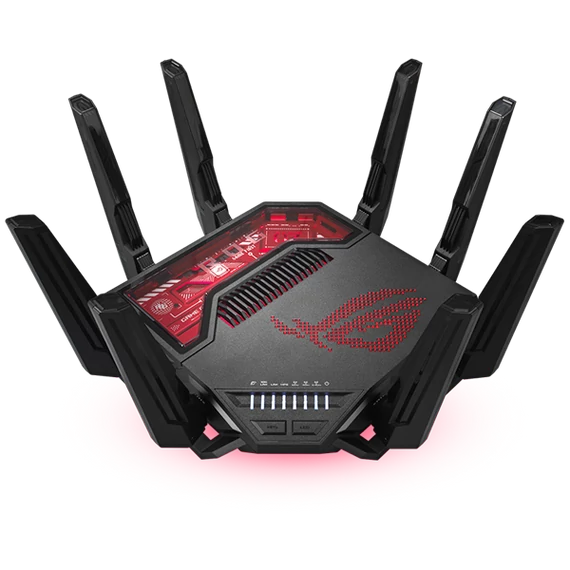 ASUS Wireless Router Tri Band BE19000 2xWAN(1x10Gbps,1x2.5Gbps) + 5xLAN(1x10Gbps,3x2.5Gbps,1x1Gbps) + 2xUSB, GT-BE19000
